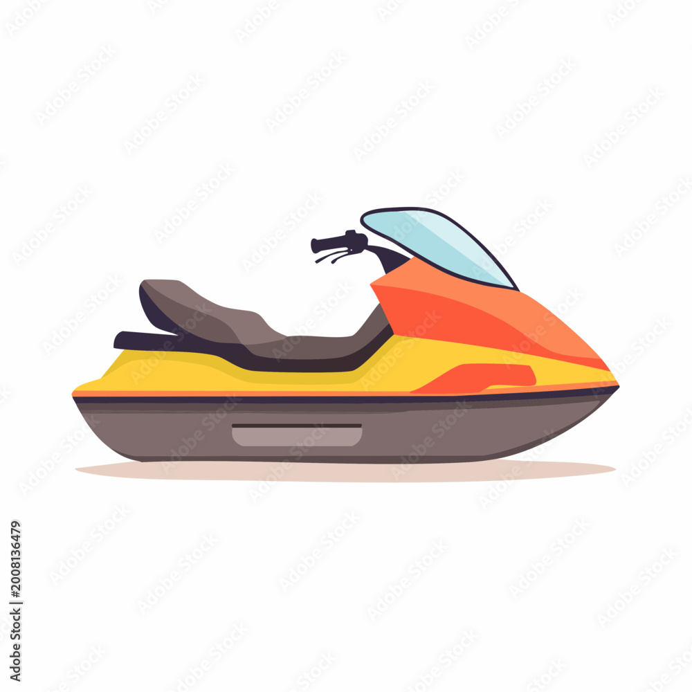 Naklejka premium Vector Illustration of a Jet Ski