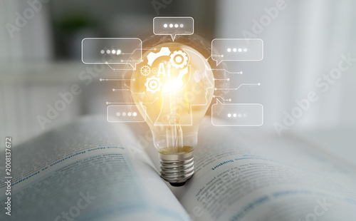 Foto AI chatbot using prompt engineering and LLM deep learning delivers explainable generative AI for smarter, more efficient business support