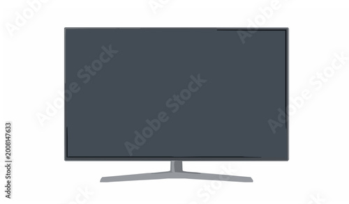 Konstfotografi Widescreen television vector illustration with shiny screen reflection isolated