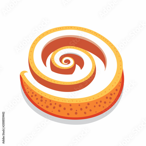 Stylized Cinnamon Roll Illustration