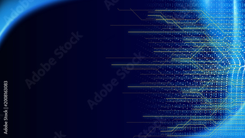 Obraz na płótnie Abstract digital technology background with Microelectronics Circuits Board Background