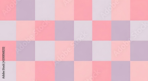 Soft pastel pink and lavender checkerboard pattern background for modern graphic design projects