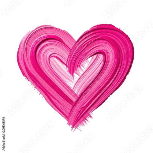 Pink heart shape with shadow symbol isolated on background isolated on transparent background,png
