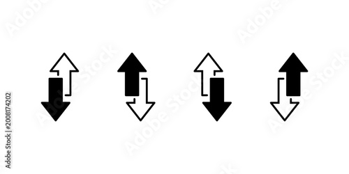Free Download Up down direction arrow icon set. Swap vertical symbol. Upward downward arrows sign - GFXLoad