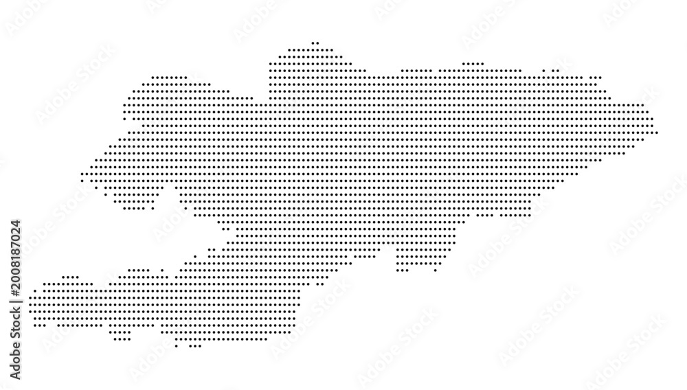 Obraz premium Kyrgyzstan Country Map Vector Illustration with dotted, Border, and Geographic Shape Featuring Bishkek Capital and Central Asia Region for Travel, Cartography, Atlas, and Modern Design Use