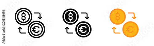 Exchange icon set vector illustration isolated on white background