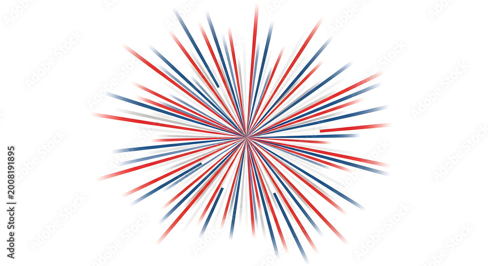 Obraz premium Isometric Radial Celebration Lines
