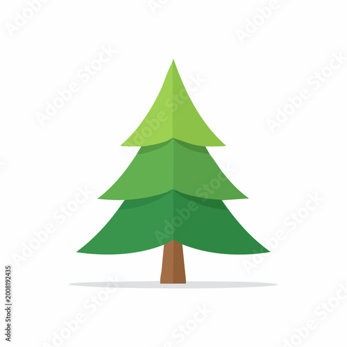 Stylized Green Christmas Tree Icon