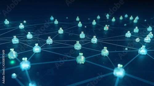 Connected Wealth Network: A conceptual depiction of interconnected digital wallets, symbolizing the flow of digital assets and the intricate web of financial transactions in the modern age.