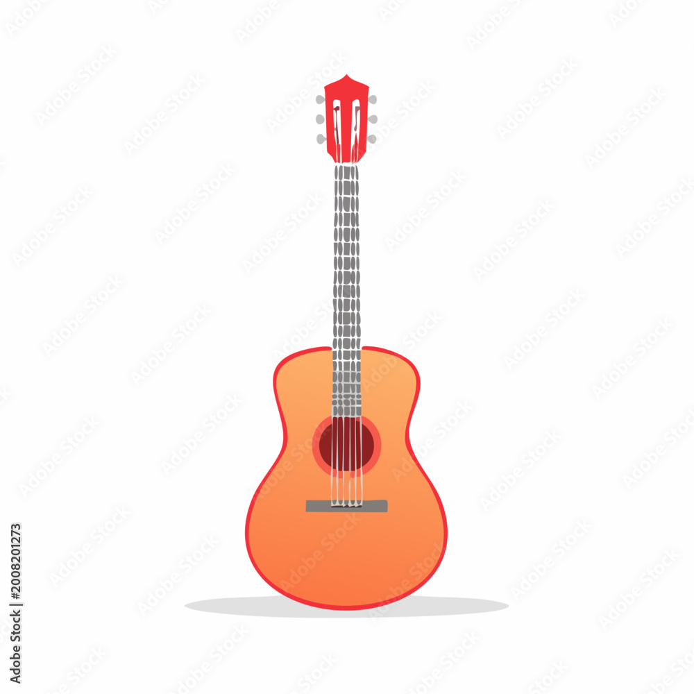 Obraz premium Acoustic Guitar Illustration