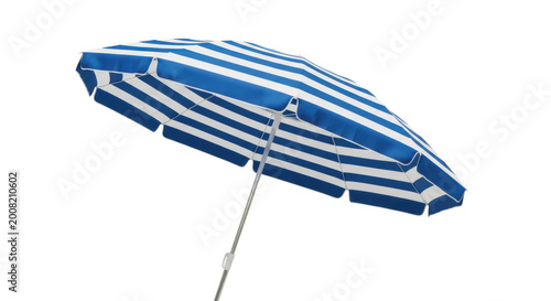 Obraz na płótnie Blue striped beach umbrella