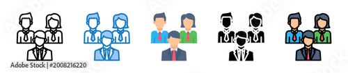 Workforce multiple style icons set design vector illustration. 