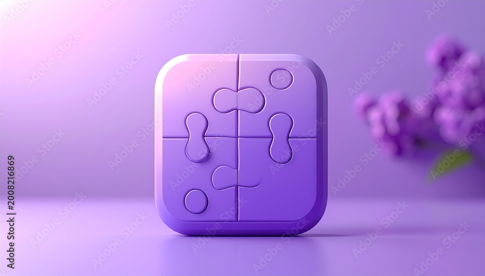 hand-drawn tooth icons puzzle on soft lilac background minimalist design concept