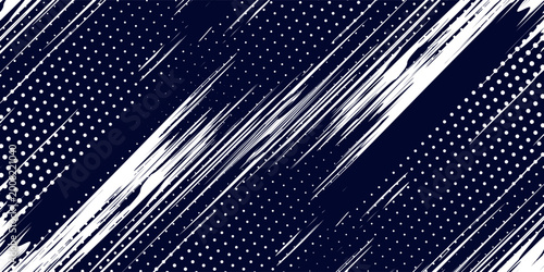 Foto Dots halftone white \u0026 blue color pattern gradient grunge texture background
