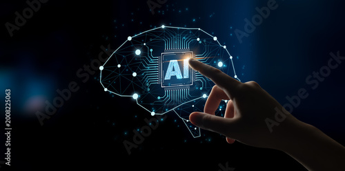 Canvas Print A concept of a deep learning neural network