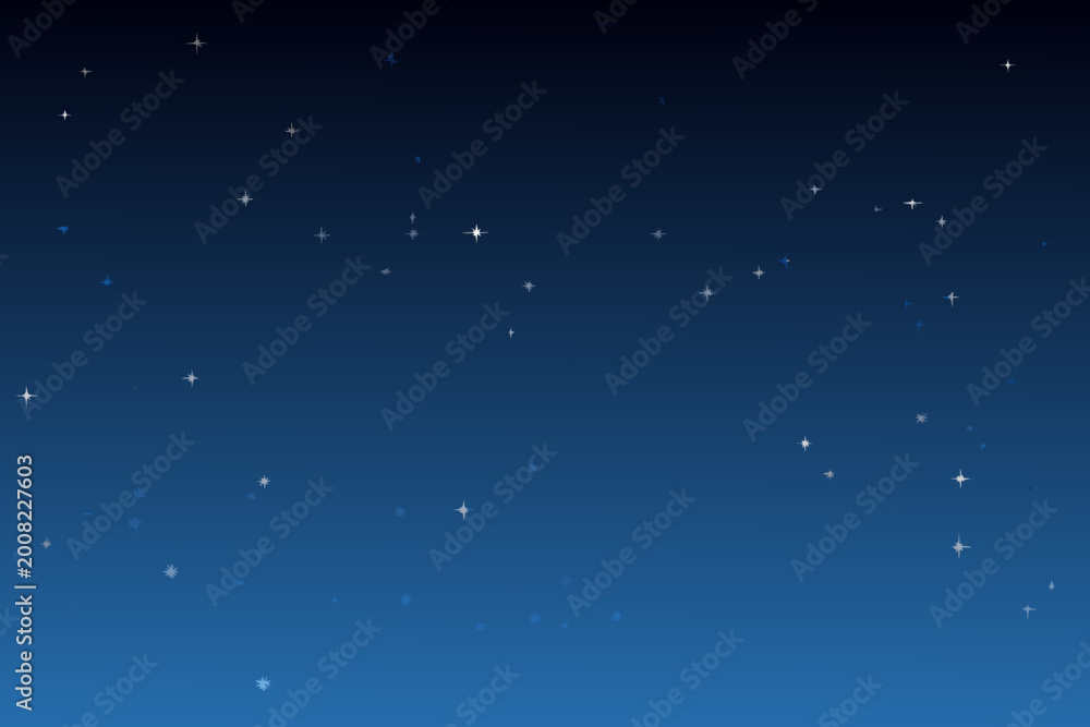 Naklejka premium starry night sky dark blue gradient background with twinkling stars