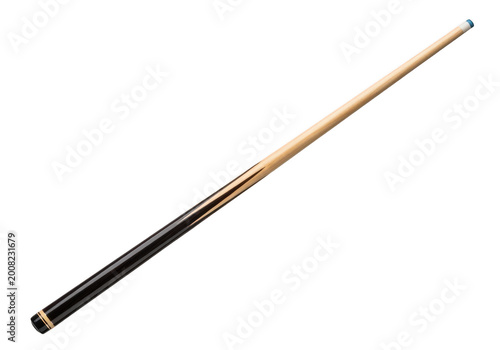 Single pool cue stick on display