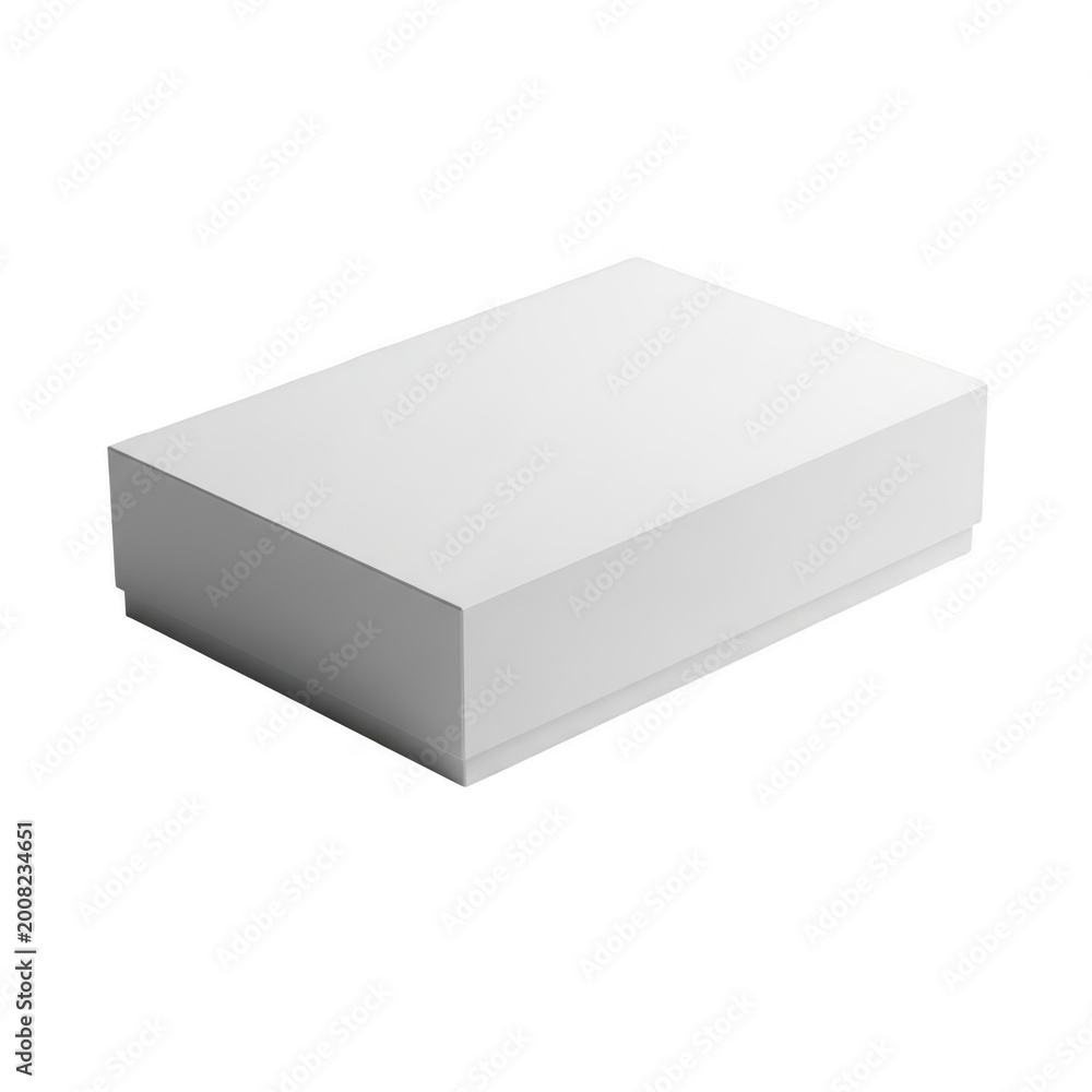 Fototapeta premium Minimalist white rectangular block with subtle shadow for modern design use