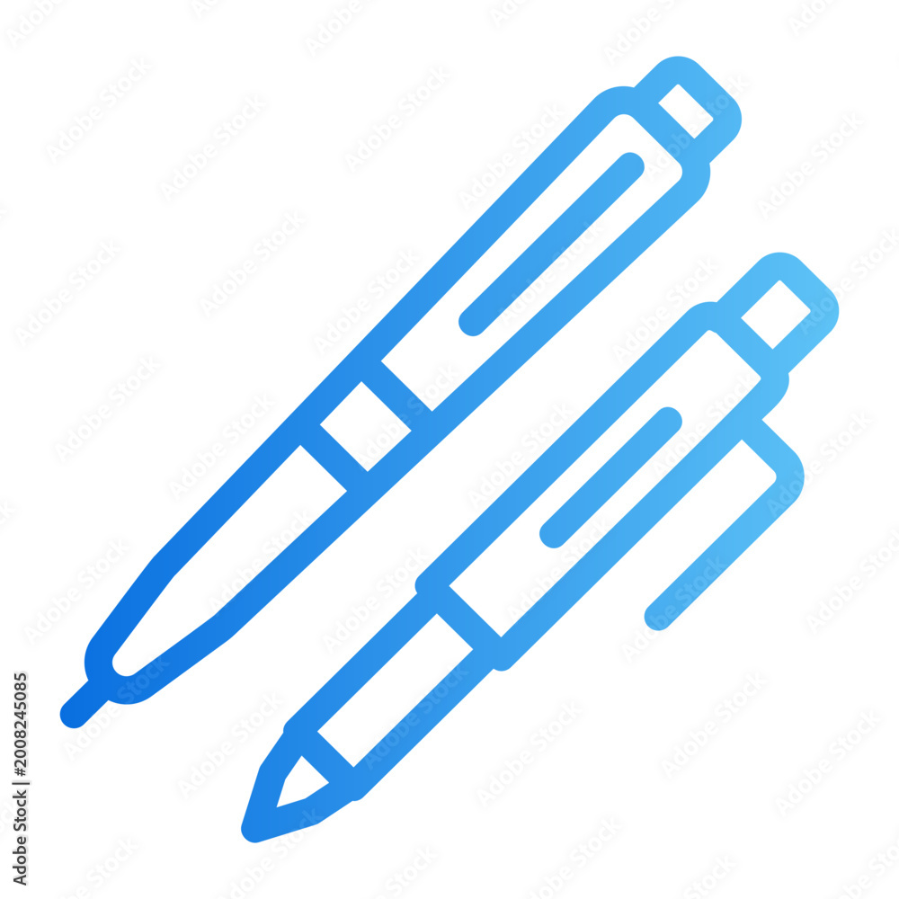 Fototapeta premium Pen Line Gradient Icon