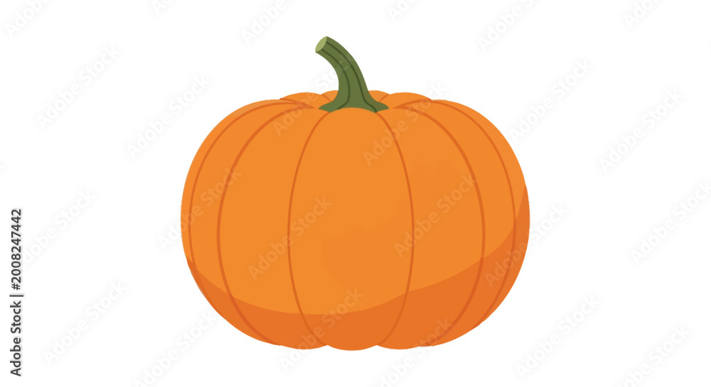 Obraz premium A vibrant orange pumpkin illustration.