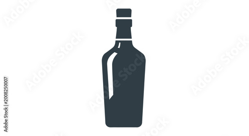 Schilderij op canvas Dark liquor bottle with cap.