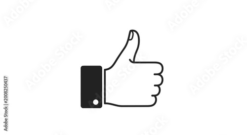 Konstfotografi Hand giving thumbs up gesture sign.