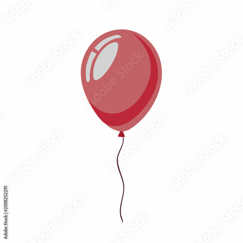 Red Balloon with String