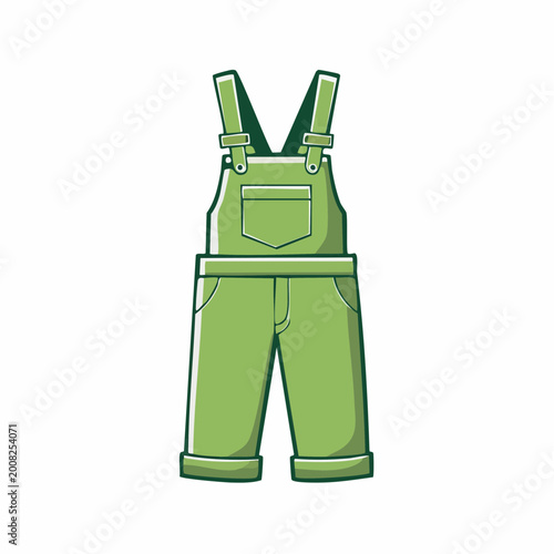 Green Overalls Illustration