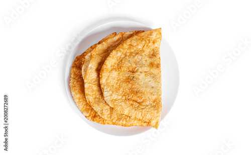 Obraz na płótnie Chebureks are isolated on a white background.