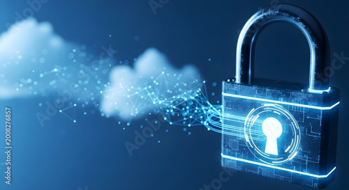 Digital security padlock with cloud data