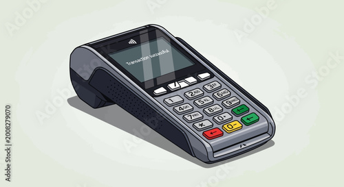 Fotografía Closeup of a payment terminal device.