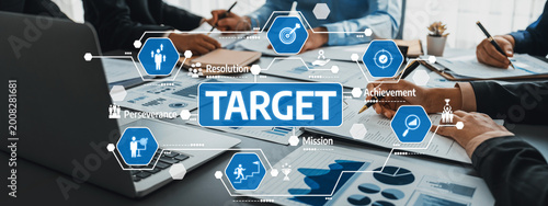 Fotografie Business intelligence and data analysis concept