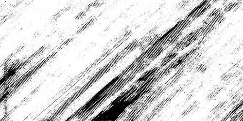 Tableau sur toile Black grunge texture with diagonal scratches on white background vector graphic
