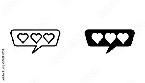 Tableau sur toile Line icon set