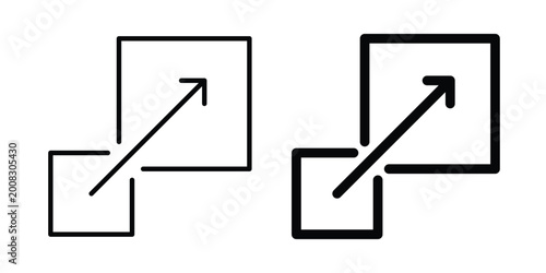 Foto Scalability icon Illustration vector set, glyph and line icons