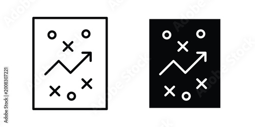 Foto Tactical icon Illustration vector set, glyph and line icons