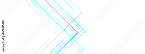 Quadro em tela Abstract blue background featuring futuristic digital lines and geometric vector