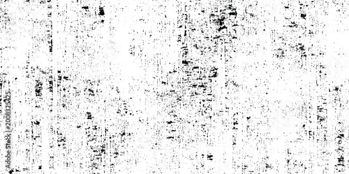 Obraz na plátně Vertical grunge texture, white background with black streaks and drip lines, scratches, worn surface, distressed abstract overlay, high-contrast dirty texture style vector illustration