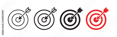 Foto Target Icons Set Design
