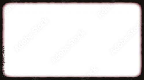 Seamless looping old retro vintage photo film frame animated on transparent background