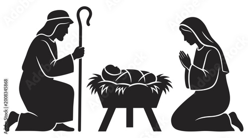 Nativity Scene Christmas Illustration