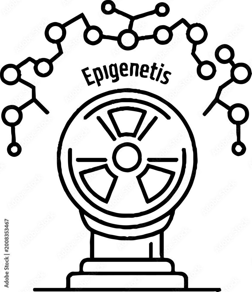 Obraz premium Epigenetics and radiation concept illustration
