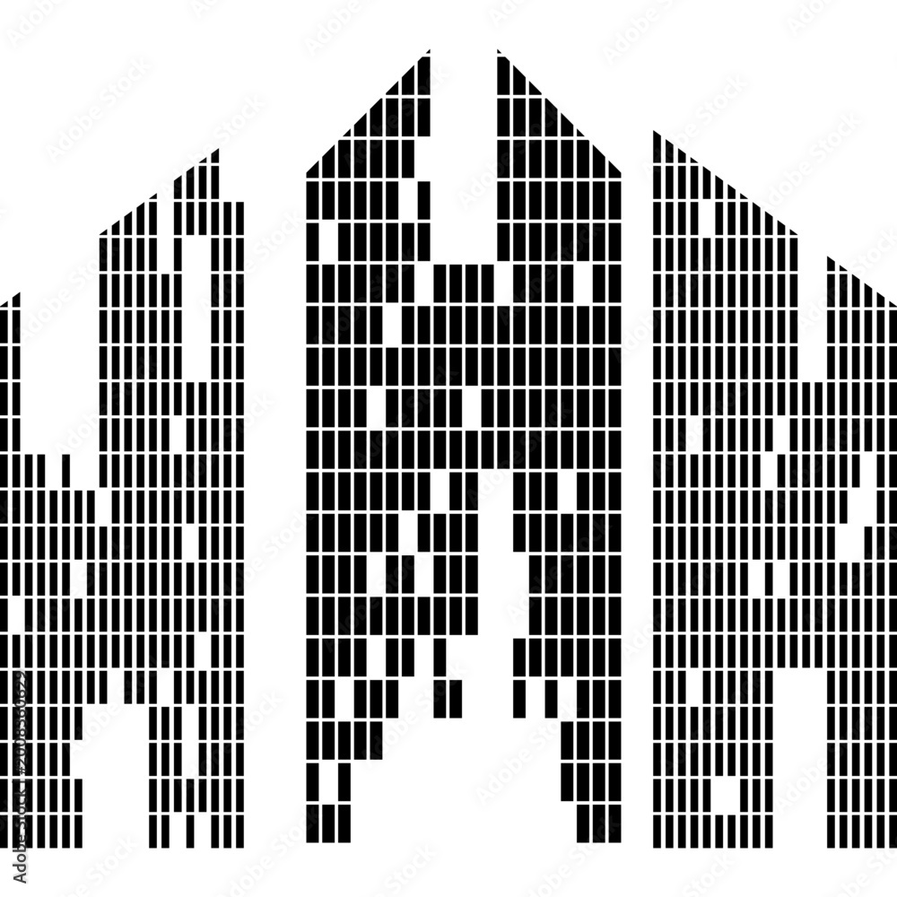 Fototapeta premium Monochrome Buildings Urban