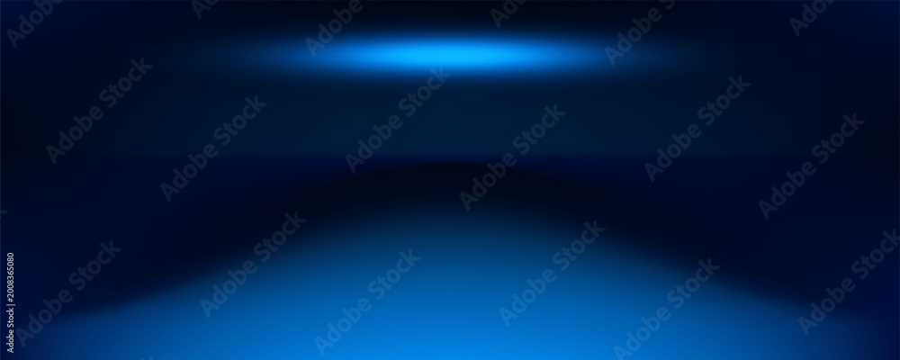 Fototapeta premium smooth gradient dark blue light studio room with copy space for you design background