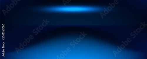 smooth gradient dark blue light studio room with copy space for you design background