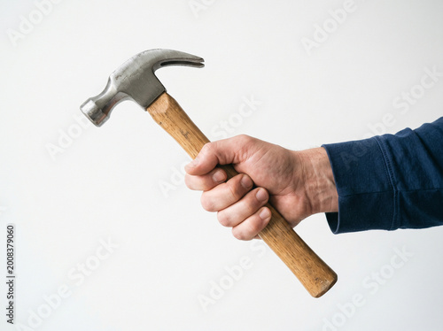 hand with hammer