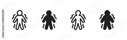 Foto Shaking Person Icon Set Shivering or Vibrating Human Figure