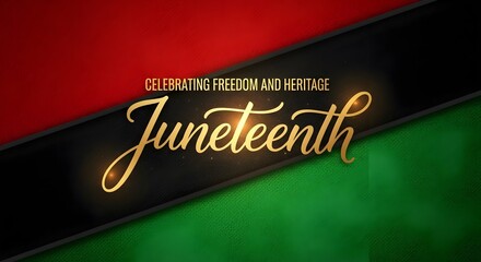 Celebrating freedom and heritage juneteenth with red, black, and green