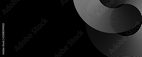 Fotografie Create a bold look with a centric circle background featuring vector graphics of sound waves