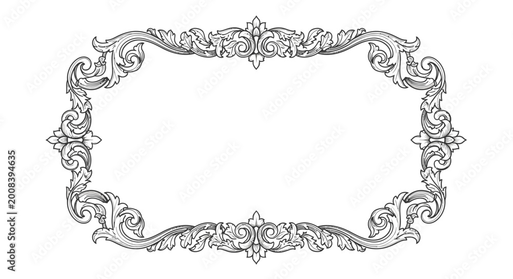 Obraz premium Intricate Ornate Frame Border Design.